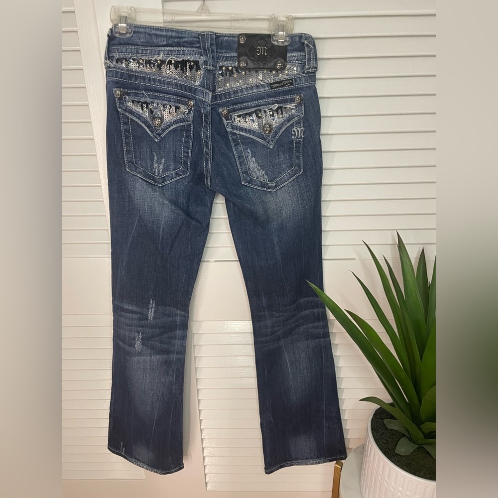 Miss Me Jeans Bootcut Double Buttoned Sequin Size: 25
